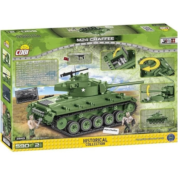 Конструктор Cobi Вторая Мировая Война Танк M24 Чаффи, 590 деталей (COBI-2543) - Pampik - 2