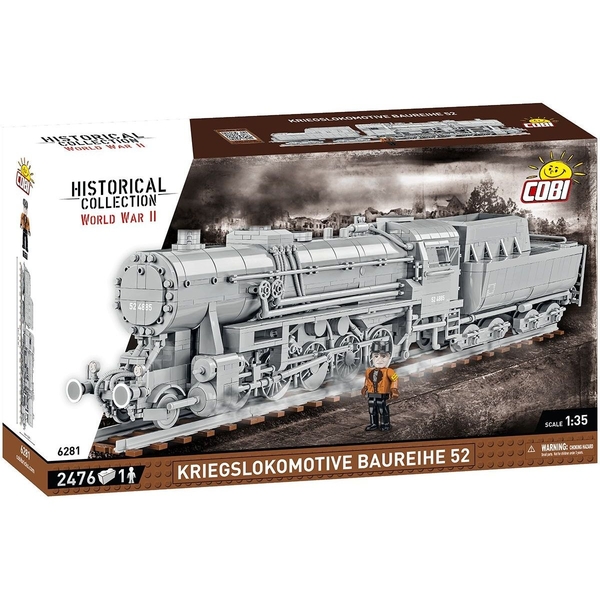 Конструктор Cobi Локомотив Kriegslokomotive Class 52, масштаб 1:35, 2476 деталей (COBI-6281) - Pampik
