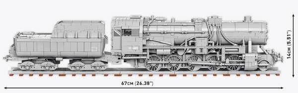 Конструктор Cobi Локомотив Kriegslokomotive Class 52, масштаб 1:35, 2476 деталей (COBI-6281) - Pampik - 4