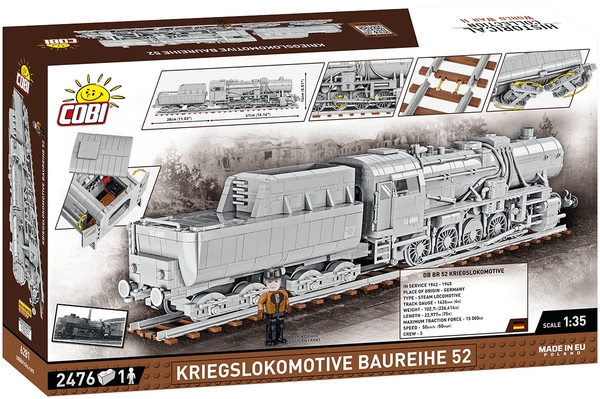 Конструктор Cobi Локомотив Kriegslokomotive Class 52, масштаб 1:35, 2476 деталей (COBI-6281) - Pampik - 2