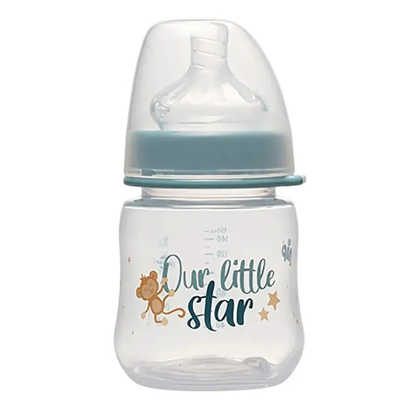 Пляшка для годування Nip, 150 мл, блакитний (35055) - Pampik