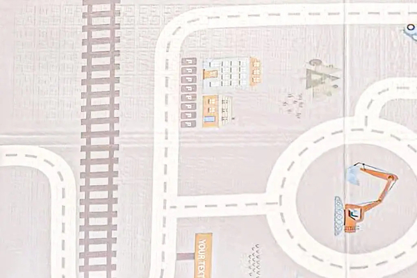 Дитячий складний килимок Poppet Клітинки-цікавості та Крутий маршрут двосторонній, 150х180x1 см (PP036-150) - Pampik - 5