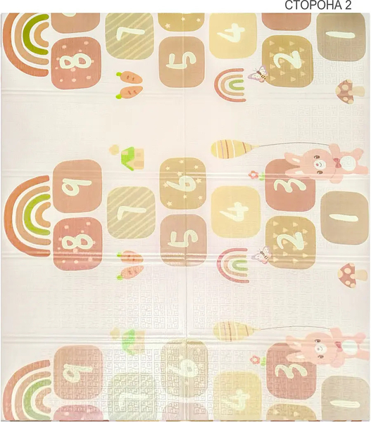 Дитячий складний килимок Poppet Звірята-близнята та Класики двосторонній, 200x180x1 см (PP034-200) - Pampik - 3