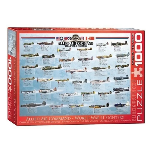 Пазл EuroGraphics Винищувачі 2-ї Світової війни, 1000 елементів (6000-0379) - Pampik