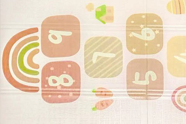 Дитячий складний килимок Poppet Звірята-близнята та Класики двосторонній, 150х180x1 см (PP034-150) - Pampik - 5