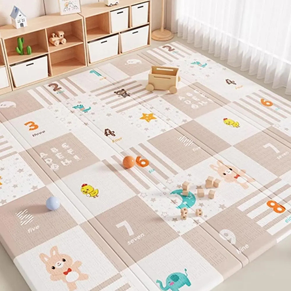 Дитячий складний килимок Poppet Клітинки-цікавості та Крутий маршрут двосторонній, 150х180x1 см (PP036-150) - Pampik - 8