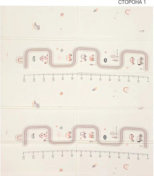Дитячий складний килимок Poppet Весела вулиця та Диво-цифри двосторонній, 150х180x1 см (PP035-150) - Pampik - 3