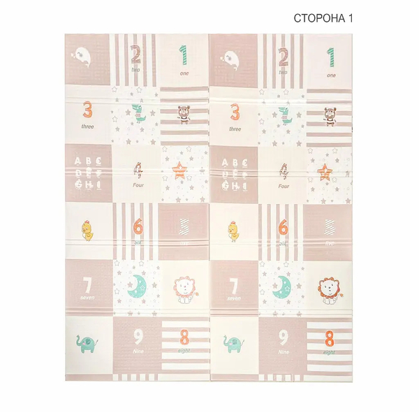 Дитячий складний килимок Poppet Клітинки-цікавості та Крутий маршрут двосторонній, 150х180x1 см (PP036-150) - Pampik - 2