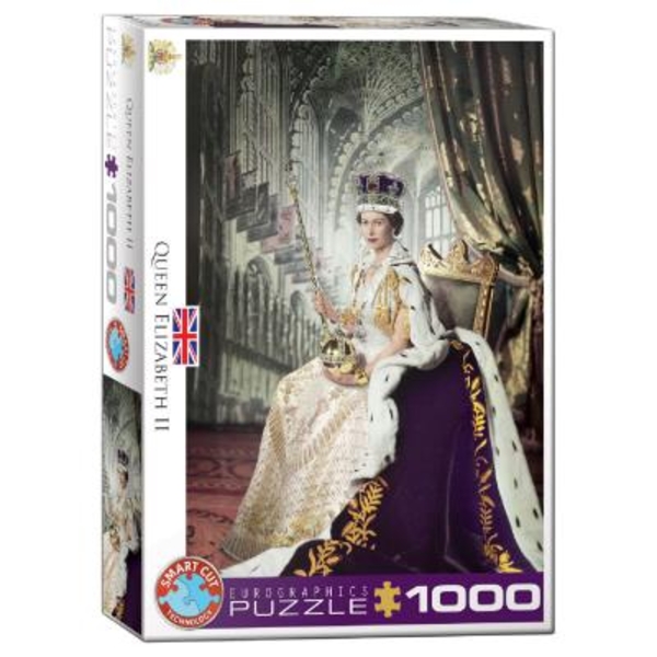 Пазл EuroGraphics Королева Єлизавета II, 1000 елементів (6000-0919) - Pampik