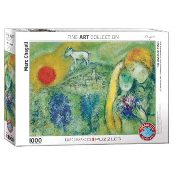 Пазл EuroGraphics Закохані в Сен-Поль-де-Вансе, Марк Шагал, 1000 елементів (6000-0848) - Pampik