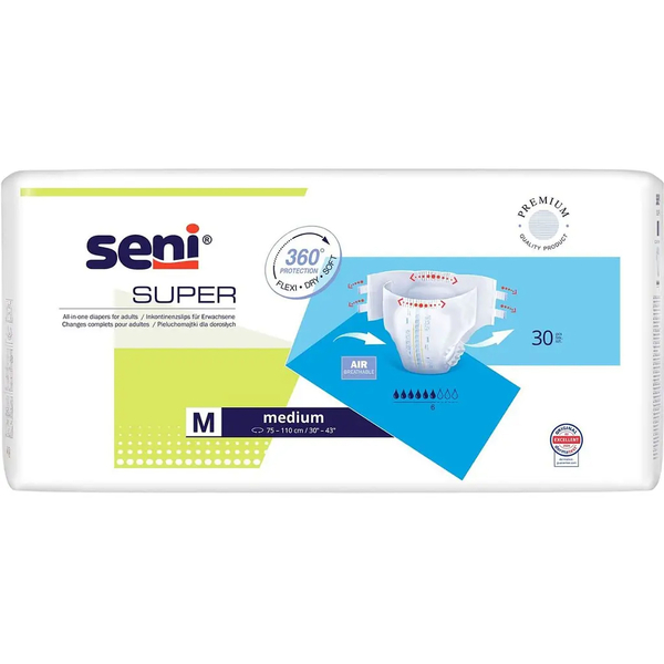 Підгузки для дорослих Seni Super Medium, 30 шт. - Pampik