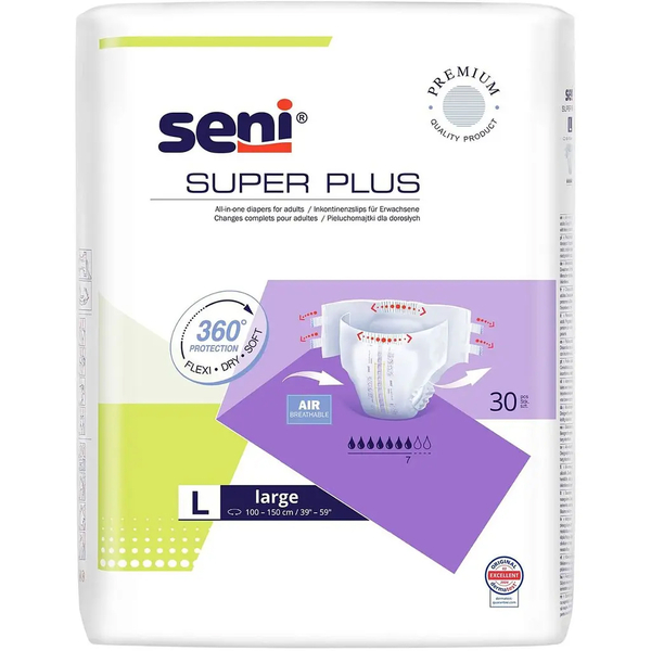 Підгузки для дорослих Seni Super Plus Large 3, 30 шт. - Pampik