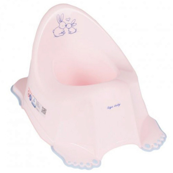 Горшок Tega Baby Bunny антискользящий, светло-розовый (KR-001-104) - Pampik