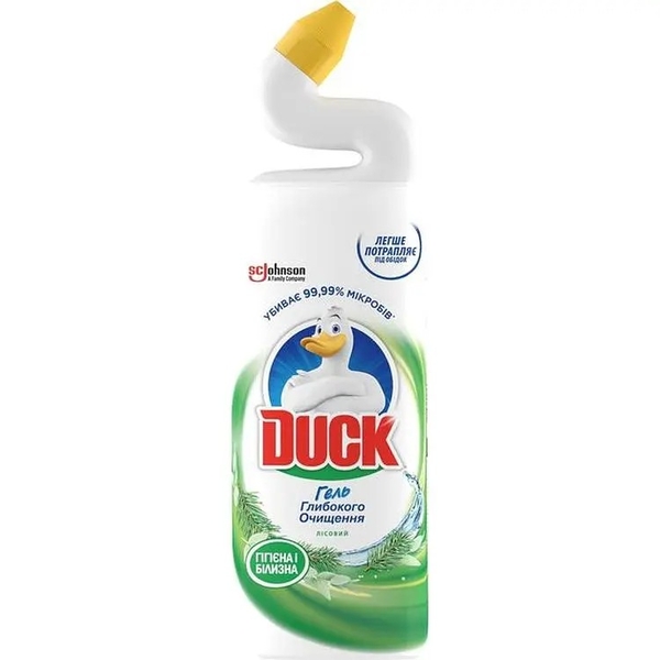 Чистящее средство для унитаза Duck 5в1 Гигиена и белизна Лесной, 900 мл - Pampik