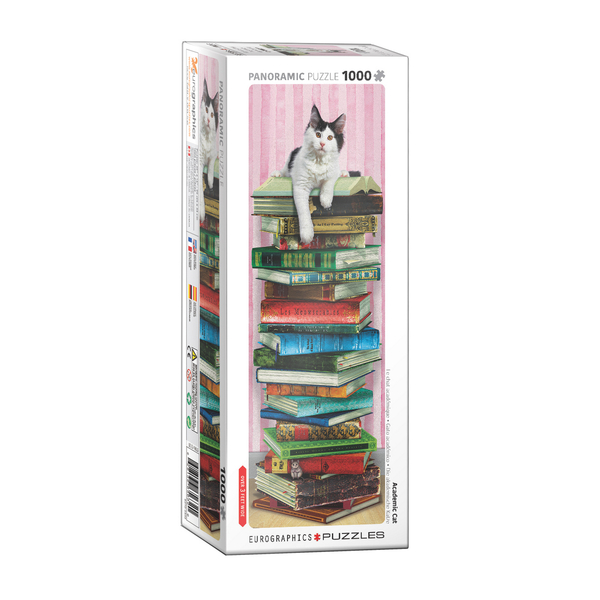 Пазл EuroGraphics Вчений кіт, панорамний, 1000 елементів (6010-5632) - Pampik