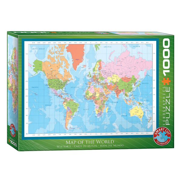 Пазл EuroGraphics Карта мира, 1000 элементов (6000-1271) - Pampik