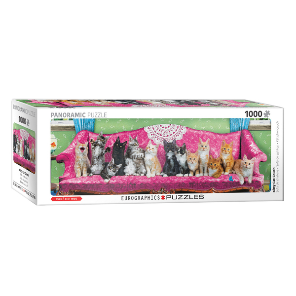 Пазл EuroGraphics Коти на кушетці, панорамний, 1000 елементів (6010-5629) - Pampik
