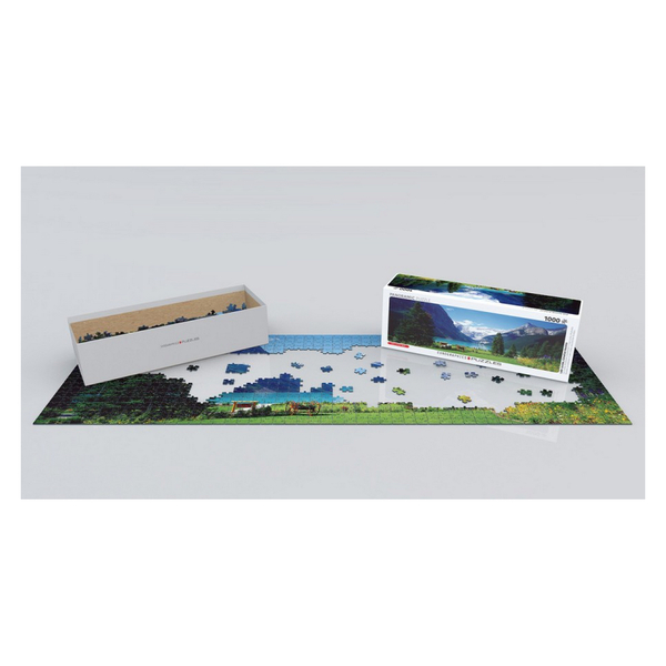 Пазл EuroGraphics Озеро Луиза, Канадские Скалистые горы, панорамный, 1000 элементов (6010-1456) - Pampik - 3