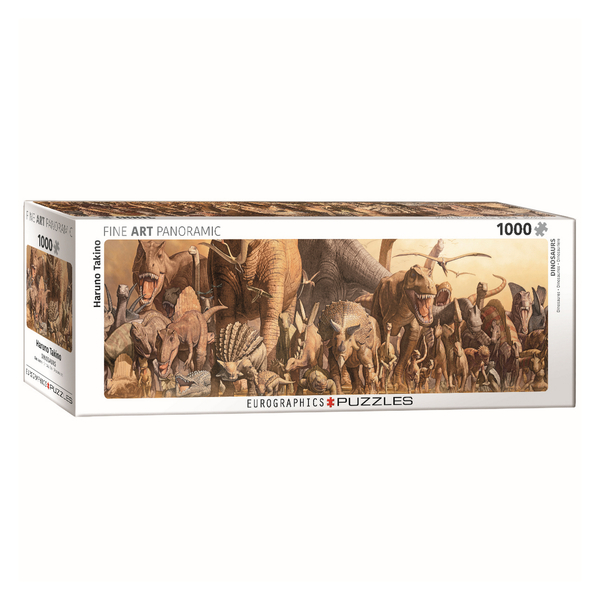 Пазл EuroGraphics Динозавры, Харуо Такино, панорамный, 1000 элементов (6010-4650) - Pampik