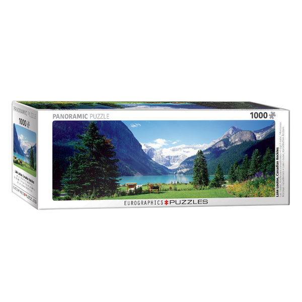 Пазл EuroGraphics Озеро Луиза, Канадские Скалистые горы, панорамный, 1000 элементов (6010-1456) - Pampik