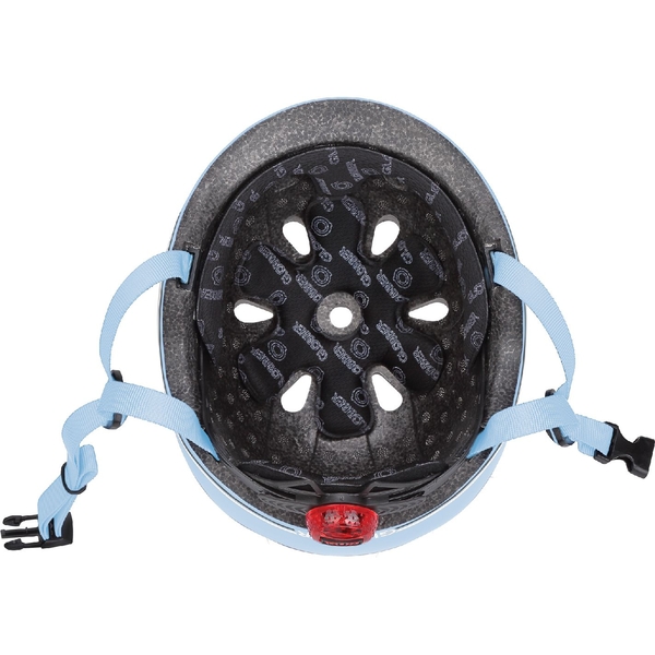 Шолом захисний дитячий Globber Evo Lights з ліхтариком, розмір XXS/XS (45-51 см), пастельний синій (506-200) - Pampik - 6