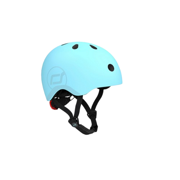 Шолом захисний дитячий Scoot and Ride з ліхтариком, розмір S/M (51-53 см), блакитний (SR-190605-BLUEBERRY) - Pampik