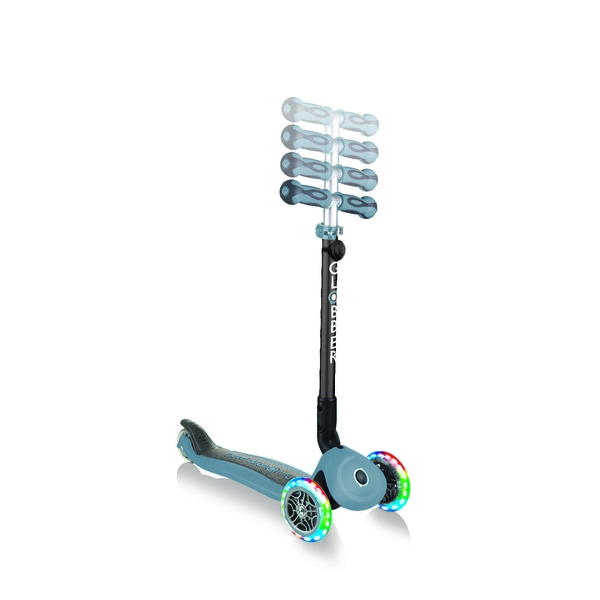 Самокат Globber Go Up Deluxe Lights 5 в 1, попелясто-блакитний (648-200) - Pampik - 6