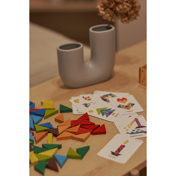 Деревянная треугольная мозаика Igroteco, 64 элемента (900194) - Pampik - 6