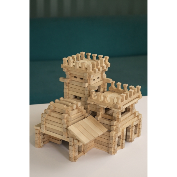 Дерев'яний конструктор Igroteco Замок, 294 деталей (900361) - Pampik - 6