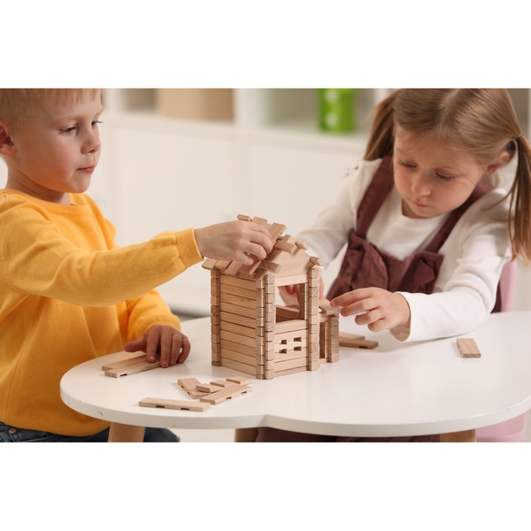 Деревянный конструктор Igroteco Домик с верандой, 102 детали (900255) - Pampik - 8