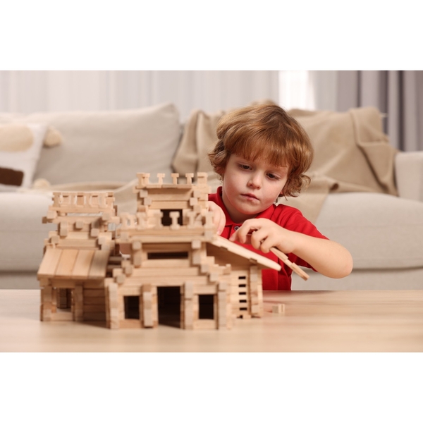 Дерев'яний конструктор Igroteco Замок, 294 деталей (900361) - Pampik - 4