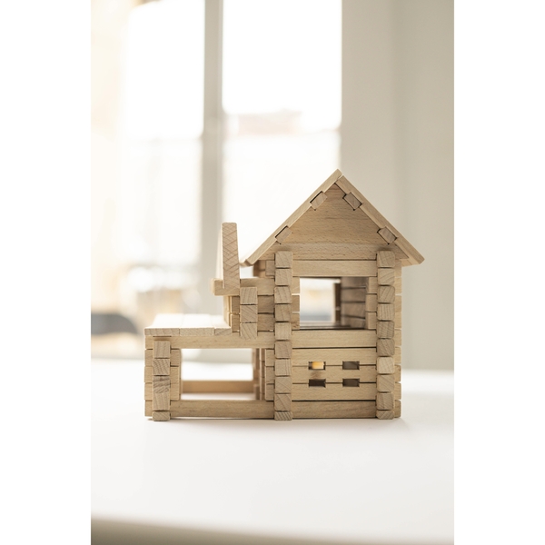 Деревянный конструктор Igroteco Домик с балконом, 136 деталей (900248) - Pampik - 5