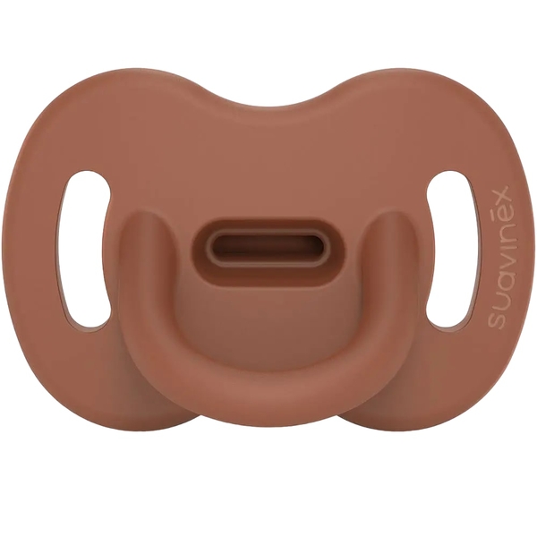 Пустушка Suavinex Colour Essence силіконова фізіологічна, 0-6 місяців, коричневий (308094) - Pampik