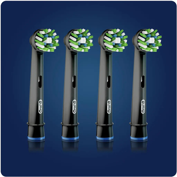 Насадки для электрической зубной щtтки Oral-B Cross Action EB50 Black Edition, 4 шт. - Pampik - 2