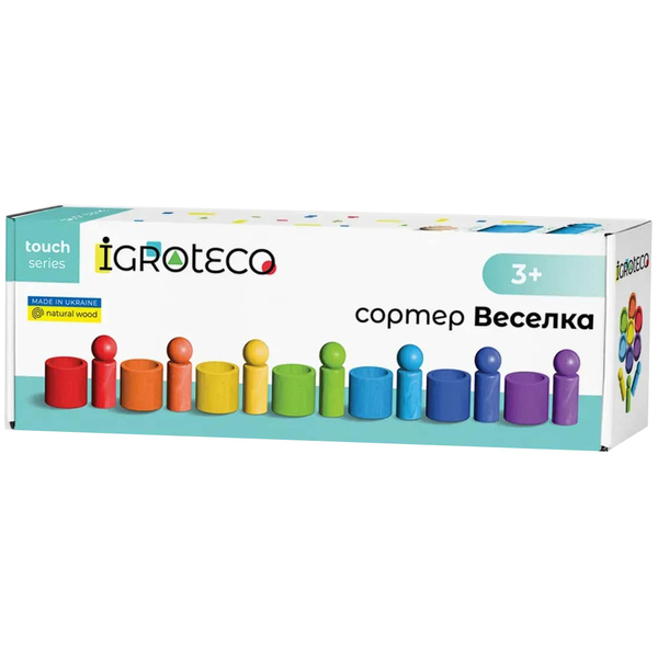 Дерев'яний сортер Igroteco Веселка (900712) - Pampik
