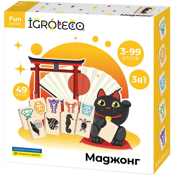 Гра настільна Igroteco Дитячий маджонг, 49 ел. (900552) - Pampik