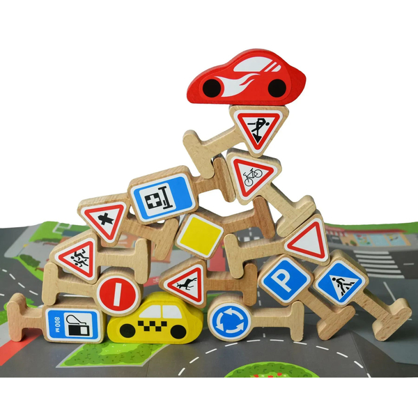 Розвивальна дерев'яна гра Igroteco Дорожні знаки (900149) - Pampik - 2