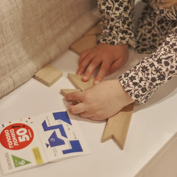 Дерев'яна головоломка Igroteco Танграм, 6 ел. (900569) - Pampik - 5