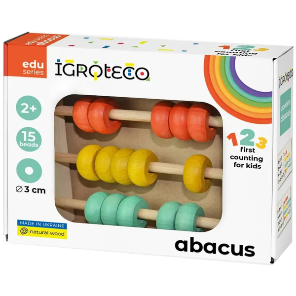 Дерев'яна гра Igroteco Рахівничка для малюків 3х5 (900132) - Pampik