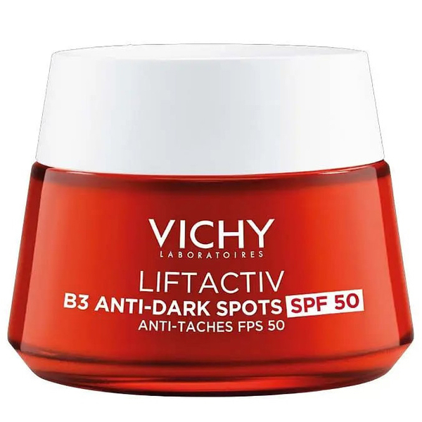 Антивіковий крем для корекції пігментних плям та зморшок Vichy Liftactiv В3 SPF50, 50 мл - Pampik