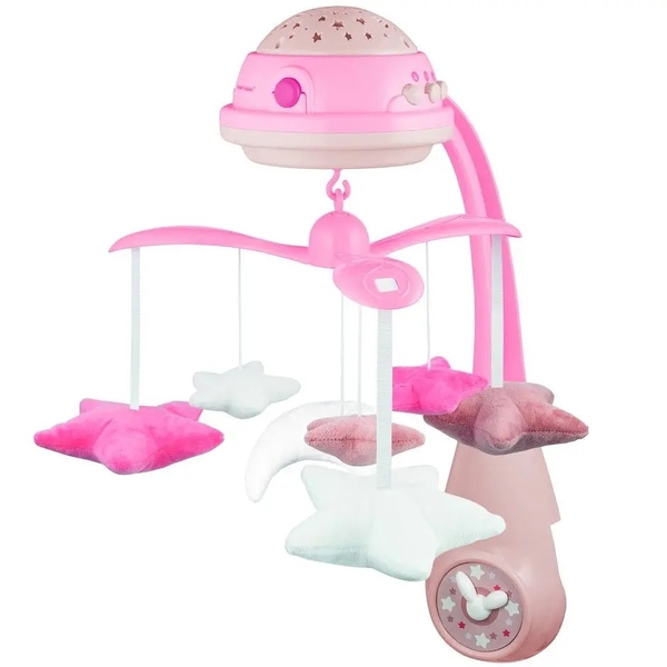 Електричний музичний мобіль із проектором Canpol babies, рожевий (75/100_pin) - Pampik