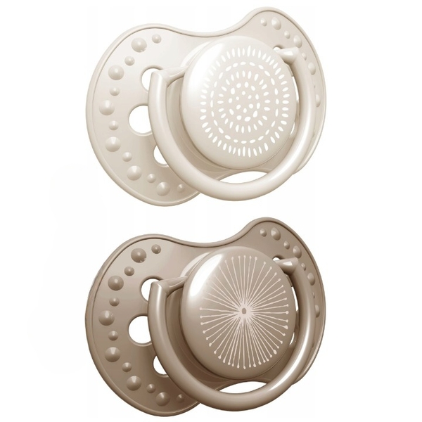 Пустушка силіконова Lovi Harmony Girl, динамічна, 0-3 міс, 2 шт., бежевий (22/905girl) - Pampik - 2