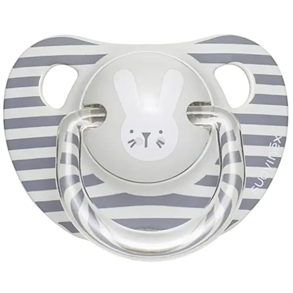 Пустушка анатомічна Suavinex Hygge Затишні історії Зайчика, 6-18 міс., сірий (306569) - Pampik