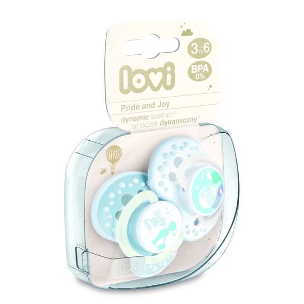 Пустушка силіконова Lovi Praud&Joy, симетрична, 3-6 міс., 2 шт. (22/845boy) - Pampik - 3