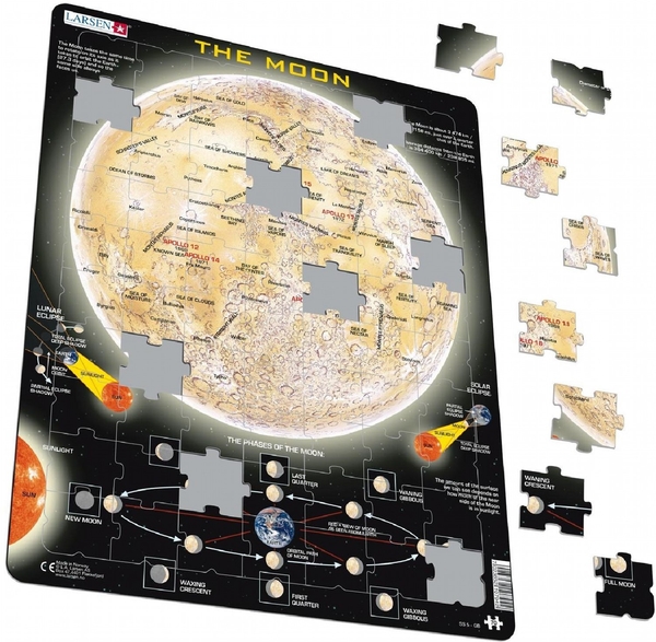 Пазл рамка-вкладиш Larsen Місяць, 70 елементів (SS5-RU) - Pampik - 2