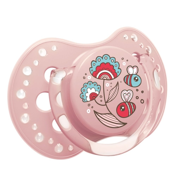 Пустушка силіконова Lovi Folky, симетрична, 3-6 міс., 2 шт. (22/842girl) - Pampik - 4