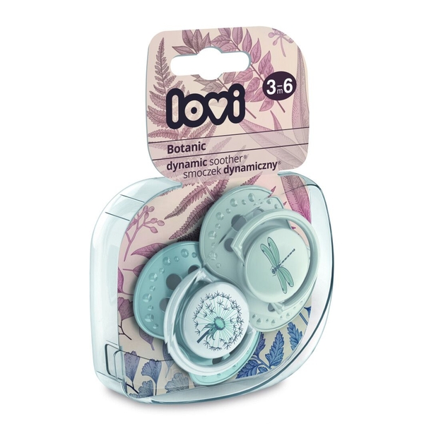 Пустушка силіконова Lovi Botanic Boy, симетрична, 3-6 міс., 2 шт., блакитний (22/870boy) - Pampik - 2