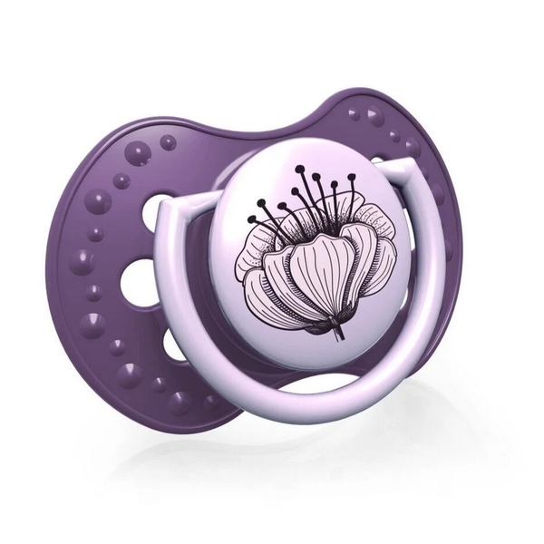 Пустушка силіконова Lovi Botanic Girl, симетрична, 3-6 міс., 2 шт., фіолетовий (22/870girl) - Pampik - 2