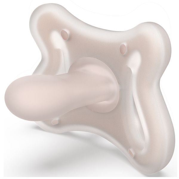 Пустушка силіконова Suavinex Zero.Zero, симетрична, 0-6 міс., бежевий (401405) - Pampik