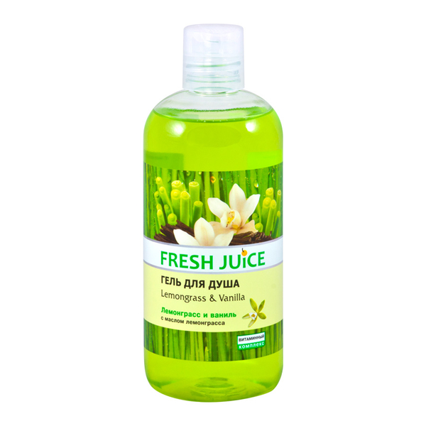 Гель для душа Fresh Juice Lemongrass & Vanilla, 500 мл - Pampik
